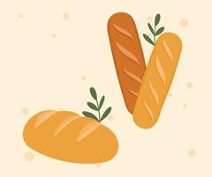 Bakery theme icon simple vector arts. Aesthetic bakery bread vector