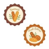 Bakery theme icon simple vector arts. Aesthetic bakery bread vector