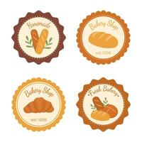 Bakery theme icon simple vector arts. Aesthetic bakery bread vector