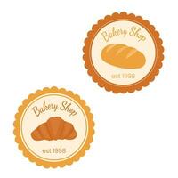 Bakery theme icon simple vector arts. Aesthetic bakery bread vector