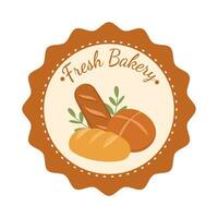 Bakery theme icon simple vector arts. Aesthetic bakery bread vector