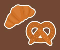 Bakery theme icon simple vector arts. Aesthetic bakery bread vector