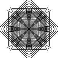 Visual of the Optical Illusion Created from Square Lines Composition, can use for Background, Decoration, Wallpaper, Tile, Carpet Pattern, Modern Motifs, Contemporary Ornate, or Graphic Design Element vector