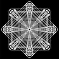 Visual of the Optical Illusion Created from Square Lines Composition, can use for Background, Decoration, Wallpaper, Tile, Carpet Pattern, Modern Motifs, Contemporary Ornate, or Graphic Design Element vector
