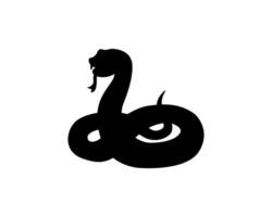 Snake silhouette icon illustration template for many purpose. Isolated on white background vector