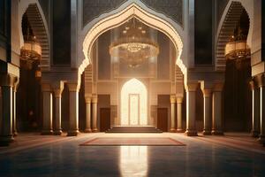 Artistic and Modern Middle Eastern Architecture, Interior Building Design, ai generated photo