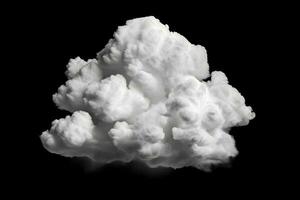 Contrasting Fluffy Cloud on Dark Background, ai generated photo