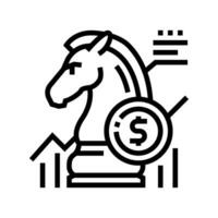 investment strategy financial advisor line icon vector illustration