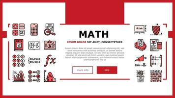 matemáticas educación colegio Ciencias aterrizaje encabezamiento vector