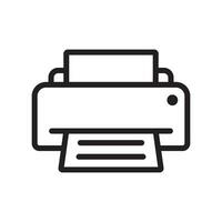 Printer icon on white background. Vector illustration.