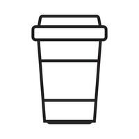 Hot coffee cup vector icon. Paper coffee cup icon isolated on white background.