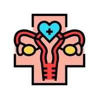 reproductive health gynecologist color icon vector illustration