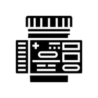 prescription label pharmacist glyph icon vector illustration