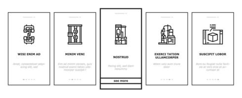 material construcción ingeniero inducción íconos conjunto vector