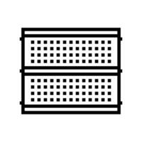 breadboard prototyping electronics line icon vector illustration
