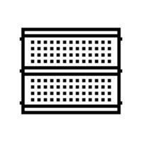 breadboard prototyping electronics line icon vector illustration