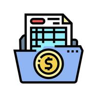 budgeting financial advisor color icon vector illustration