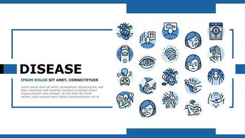 disease symptom health landing header vector