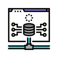 database connectivity color icon vector illustration