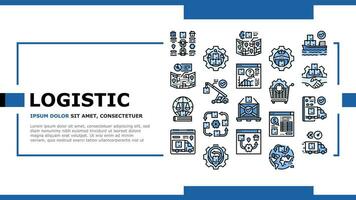 logistics manager warehouse landing header vector