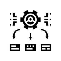 decision support analyst glyph icon vector illustration