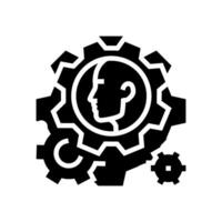 progress gears motivation glyph icon vector illustration