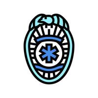 emt Insignia ambulancia color icono vector ilustración