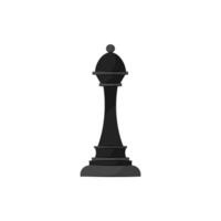 Vector illustration of bishop chess piece in a flat style on a white background.