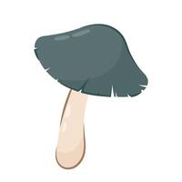 Vector illustration of wild mushroom. Poisonous mushroom in flat style.