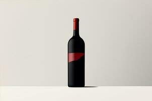 Wine bottle mockup. Generative AI photo
