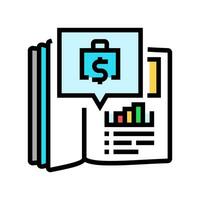 ledger book color icon vector illustration