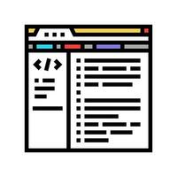 database scripts color icon vector illustration