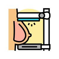 mammogram gynecologist color icon vector illustration