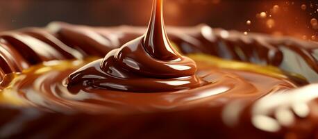 Delicious Chocolate Sauce Background photo