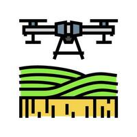 agricultural drone color icon vector illustration