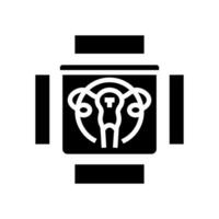 menstrual health gynecologist glyph icon vector illustration