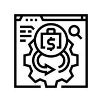 cash flow analysis line icon vector illustration