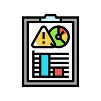 reporting risk color icon vector illustration