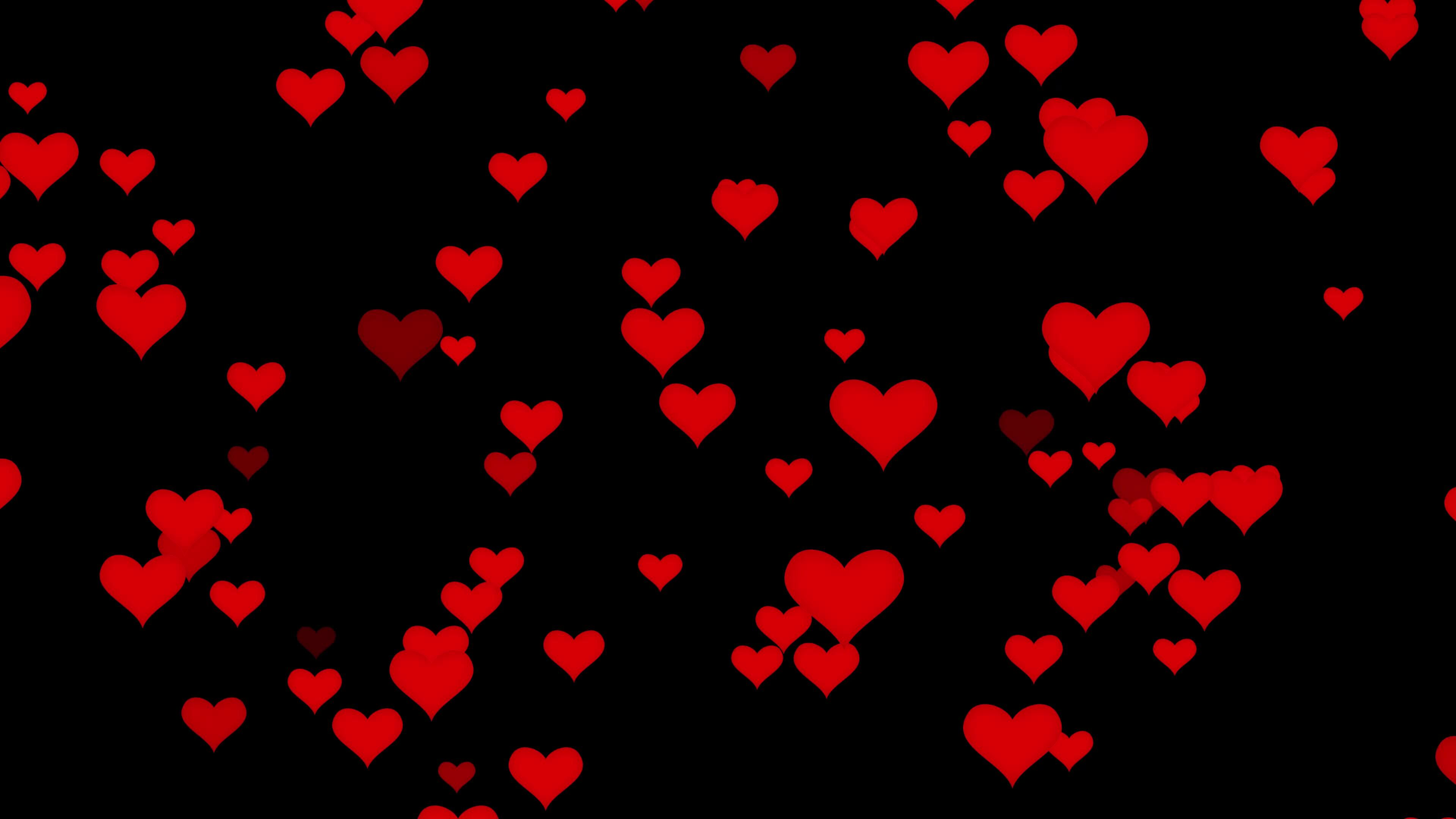 Big hearts overlay on black background. Hearts up vfx effect. 33064081 ...