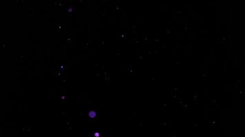púrpura polvo partículas movimiento flotante en el aire. orgánico cinematográfico efectos antecedentes macro lento movimiento rojo cámara. video