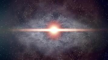 grande explosión en espacio, el nacimiento de el universo galaxia 3d representación animación 4k video