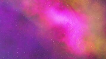 Colorful relaxing background animated universe space journey with stars and nebulas 4K. video