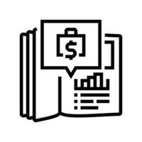 ledger book line icon vector illustration