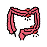 irritable bowel syndrome color icon vector illustration