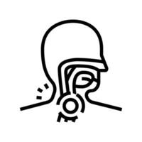 esophageal disorders gastroenterologist line icon vector illustration