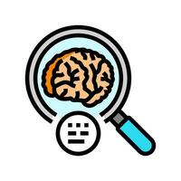 brain research neurologist color icon vector illustration