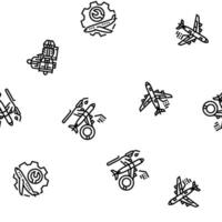 aircraft mechanic seamless pattern vector