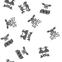 drone commercial use seamless pattern vector