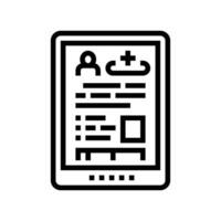 patient records line icon vector illustration