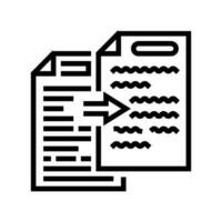 plain language technical writer line icon vector illustration